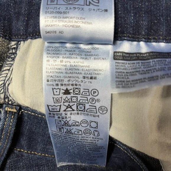 Levis 515 Bootcut Jeans Womens 10 32x32 Flare Mid‎ Rise Dark Wash - Picture 7 of 12